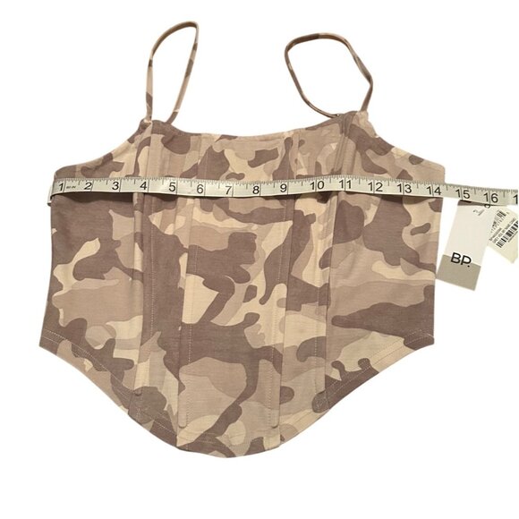Bp Camouflage Crop Top Corset Style With Adjustable Straps NWT Sexy Party Glam S - Picture 5 of 7
